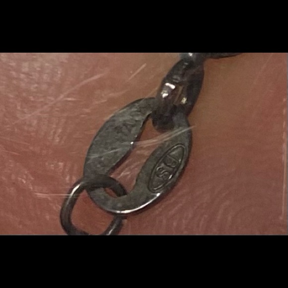 Vintage DS leaf shape pendant crystals & blk sterling 925 necklace w/ earrings - Picture 11 of 15